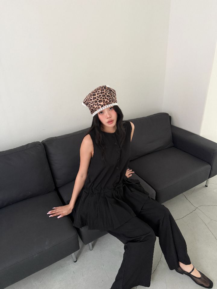 HEY/TO SEWING韓國直郵女士新款休閑職業連體褲百褶褶裙BY HEY/TO SEWING連體褲