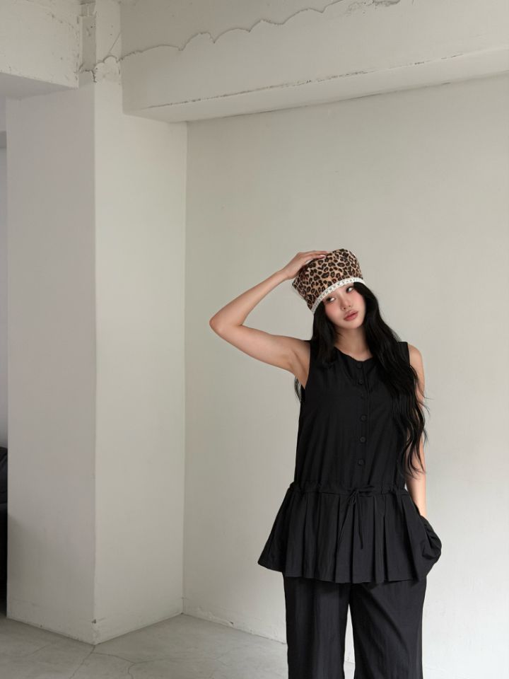 HEY/TO SEWING韓國直郵女士新款休閑職業連體褲百褶褶裙BY HEY/TO SEWING連體褲