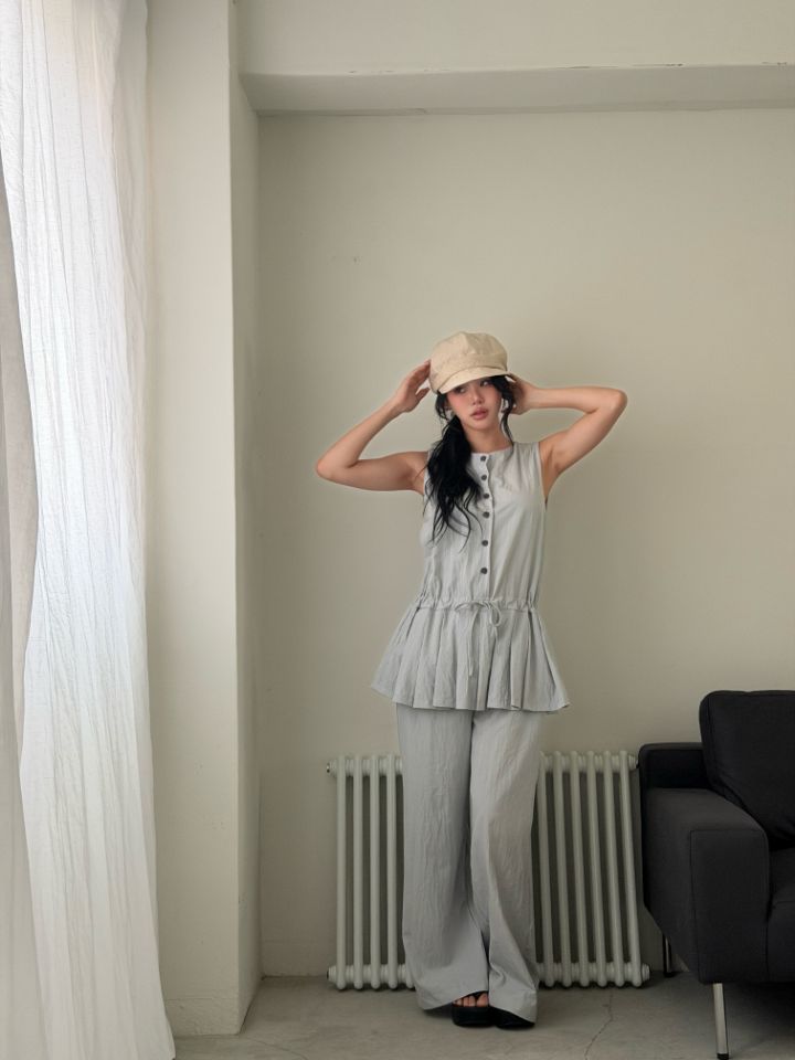 HEY/TO SEWING韓國直郵女士新款休閑職業連體褲百褶褶裙BY HEY/TO SEWING連體褲