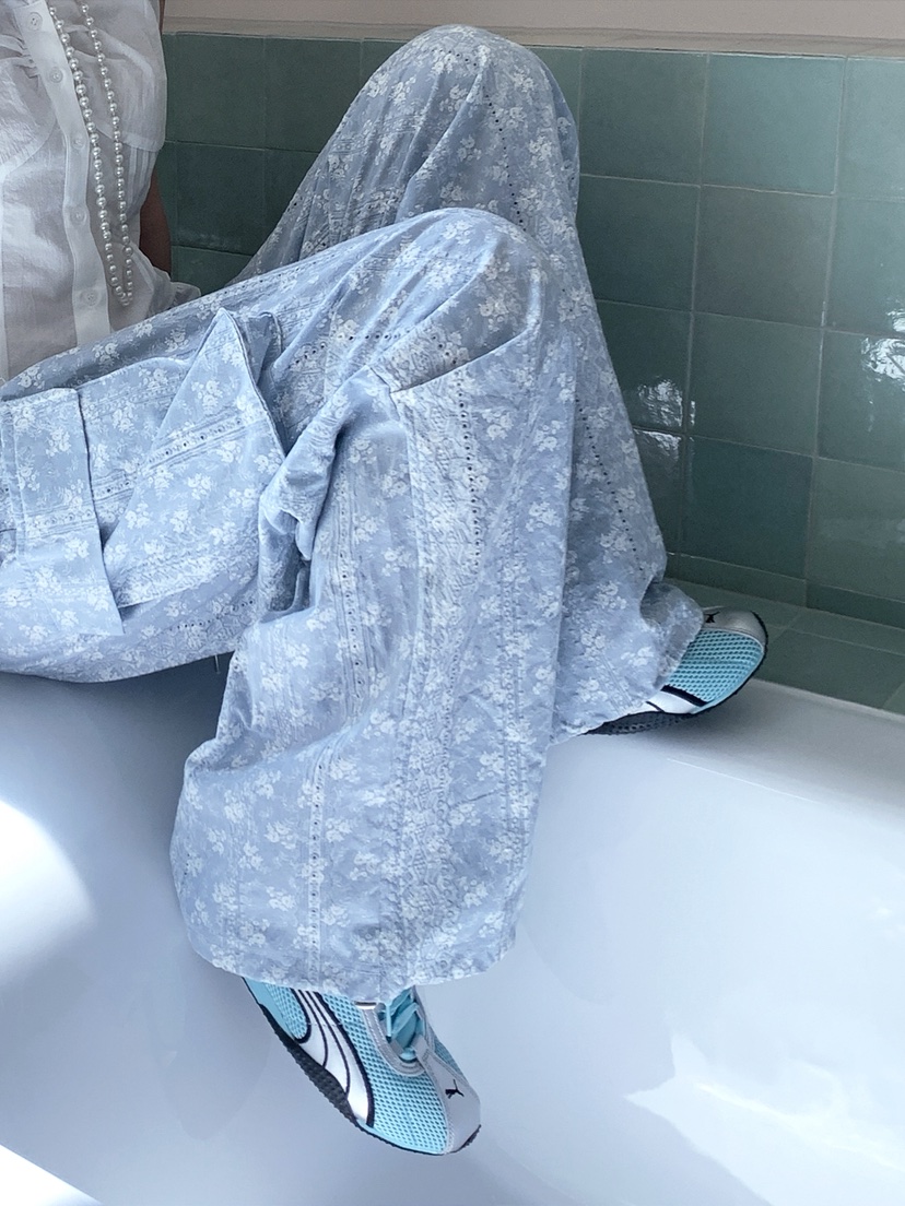 VERANDA韓國直郵女裝新品人氣26春夏時尚休閑推薦休閑褲小花VERANDA休閑褲