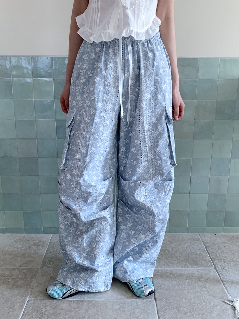 VERANDA韓國直郵女裝新品人氣26春夏時尚休閑推薦休閑褲小花VERANDA休閑褲