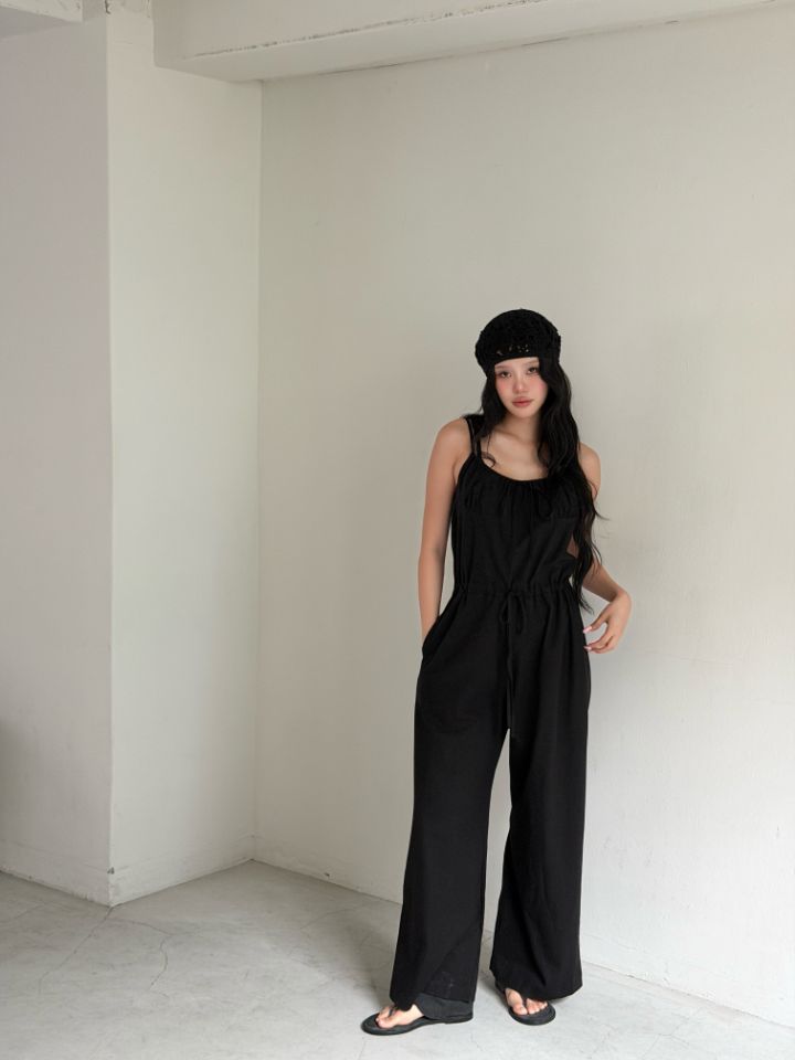 HEY/TO SEWING韓國東大門直郵女士新品推薦熱賣連體褲亞麻BY HEY/TO SEWING連體褲