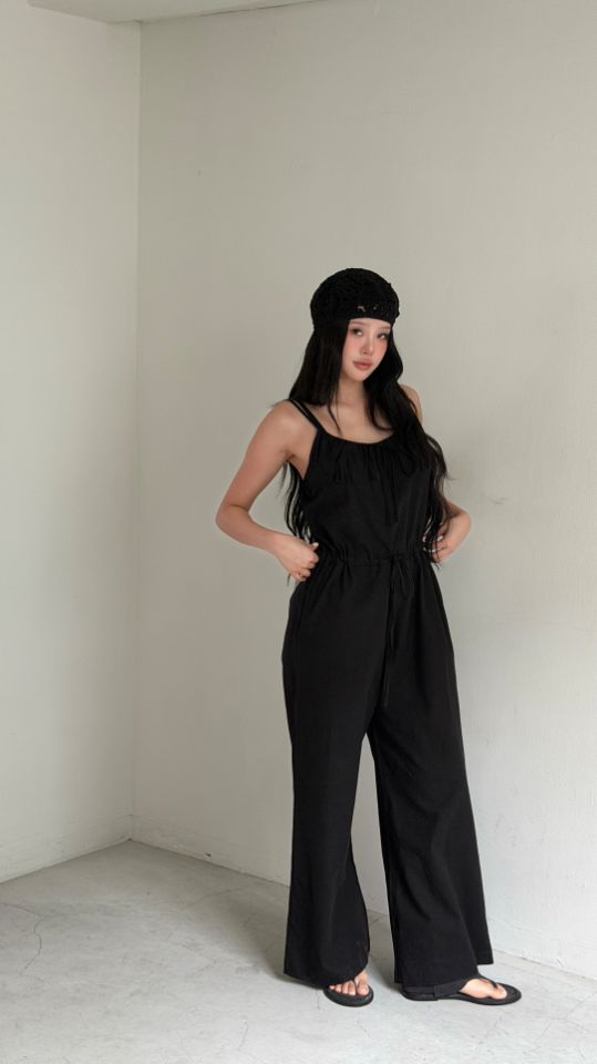 HEY/TO SEWING韓國東大門直郵女士新品推薦熱賣連體褲亞麻BY HEY/TO SEWING連體褲