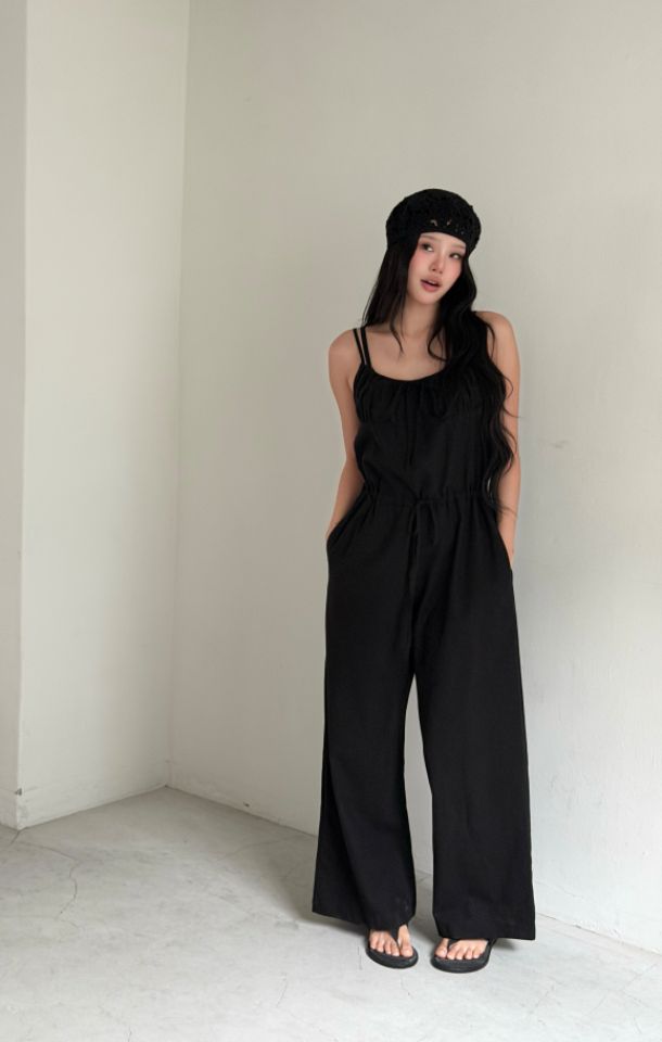 HEY/TO SEWING韓國東大門直郵女士新品推薦熱賣連體褲亞麻BY HEY/TO SEWING連體褲