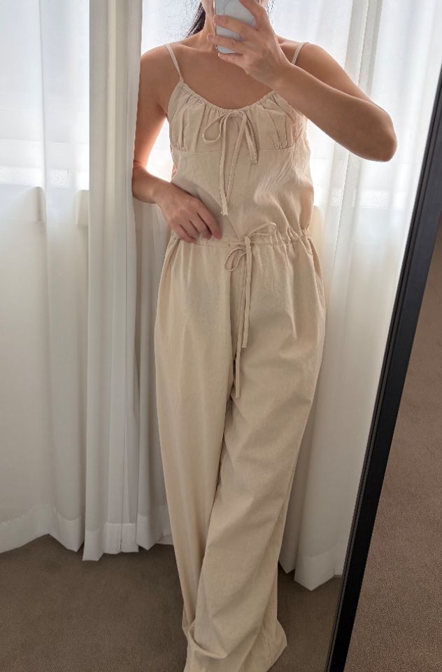 HEY/TO SEWING韓國東大門直郵女士新品推薦熱賣連體褲亞麻BY HEY/TO SEWING連體褲圖色1