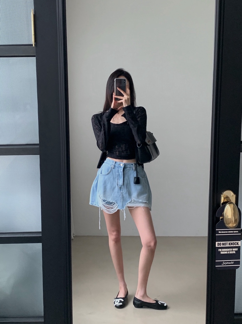 VERANDA韓國東大門直郵女士新品時尚休閑26春夏套裝蕾絲開衫VERANDA套裝