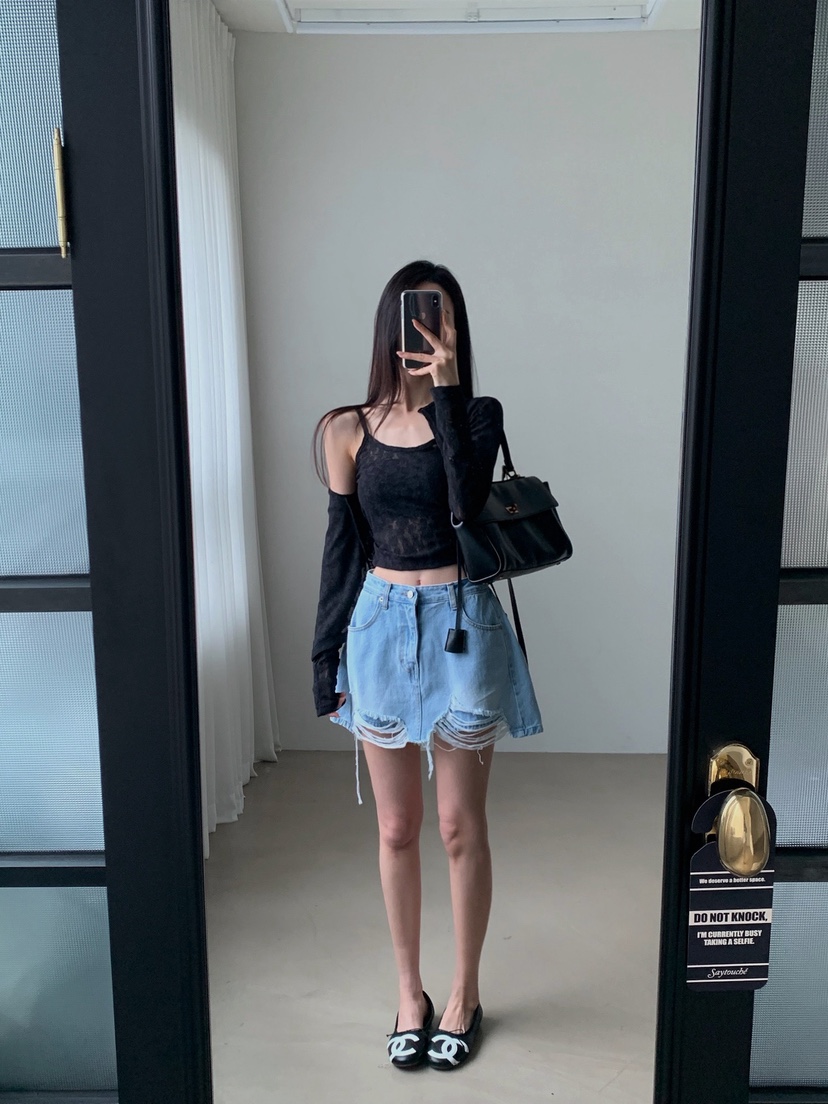 VERANDA韓國東大門直郵女士新品時尚休閑26春夏套裝蕾絲開衫VERANDA套裝