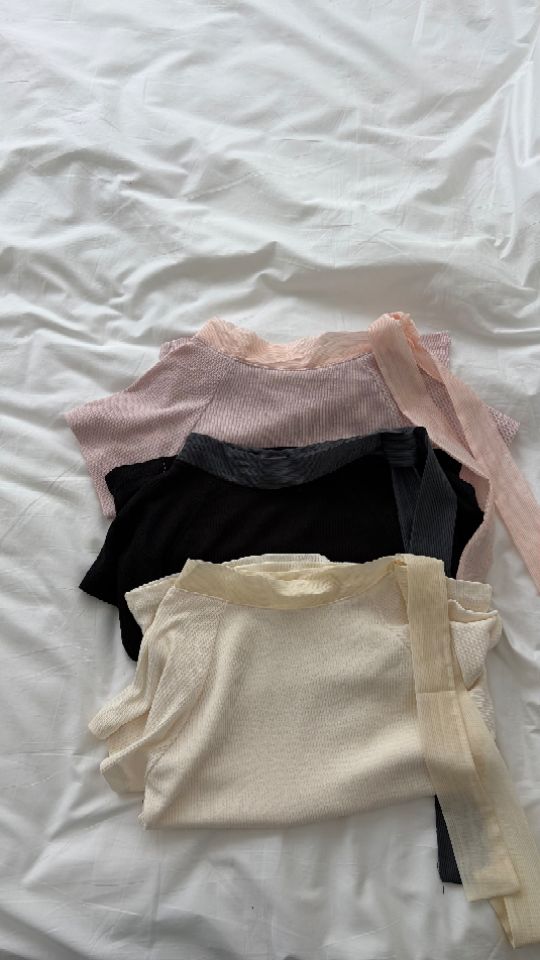 HEY/TO SEWING韓國東大門直郵女士新款時尚T恤圍巾條紋BY HEY/TO SEWINGT恤