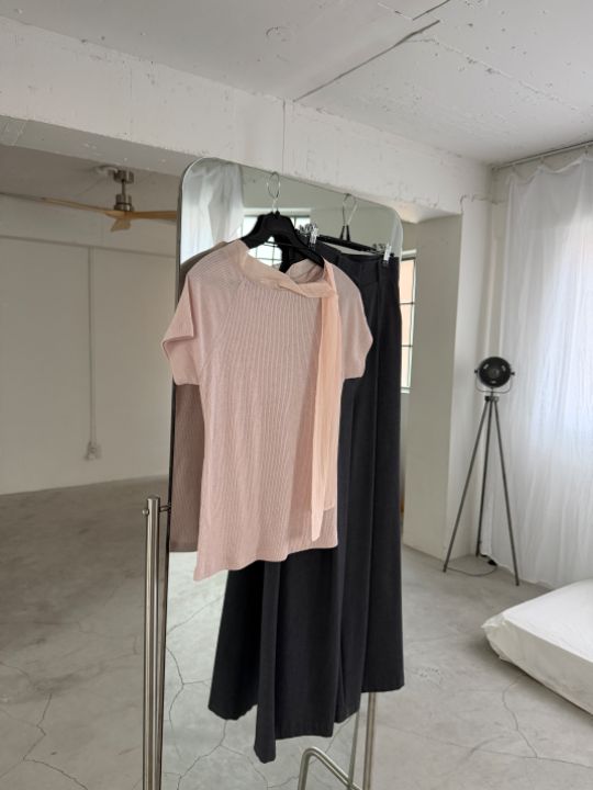 HEY/TO SEWING韓國東大門直郵女士新款時尚T恤圍巾條紋BY HEY/TO SEWINGT恤