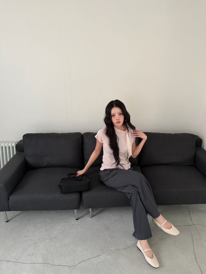 HEY/TO SEWING韓國東大門直郵女士新款時尚T恤圍巾條紋BY HEY/TO SEWINGT恤