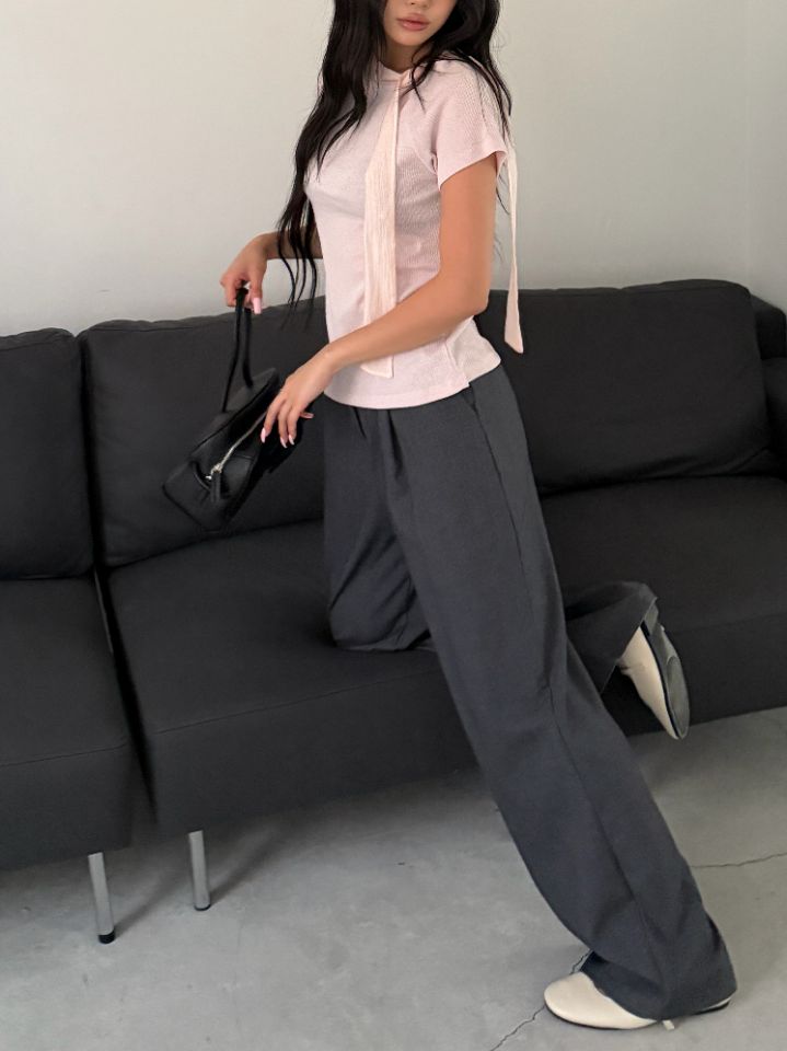 HEY/TO SEWING韓國東大門直郵女士新款時尚T恤圍巾條紋BY HEY/TO SEWINGT恤