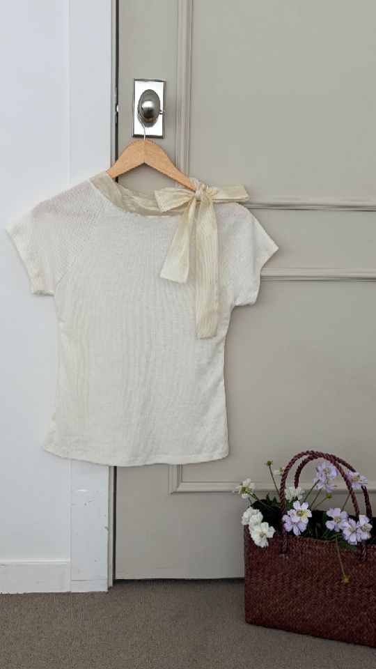 HEY/TO SEWING韓國東大門直郵女士新款時尚T恤圍巾條紋BY HEY/TO SEWINGT恤