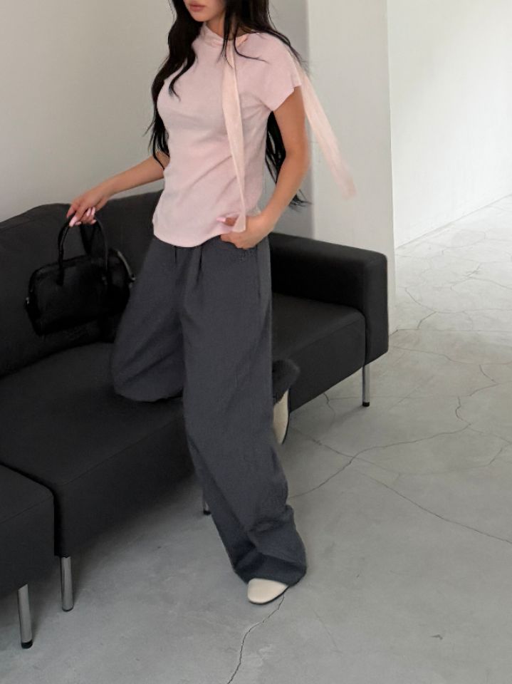 HEY/TO SEWING韓國東大門直郵女士新款時尚T恤圍巾條紋BY HEY/TO SEWINGT恤