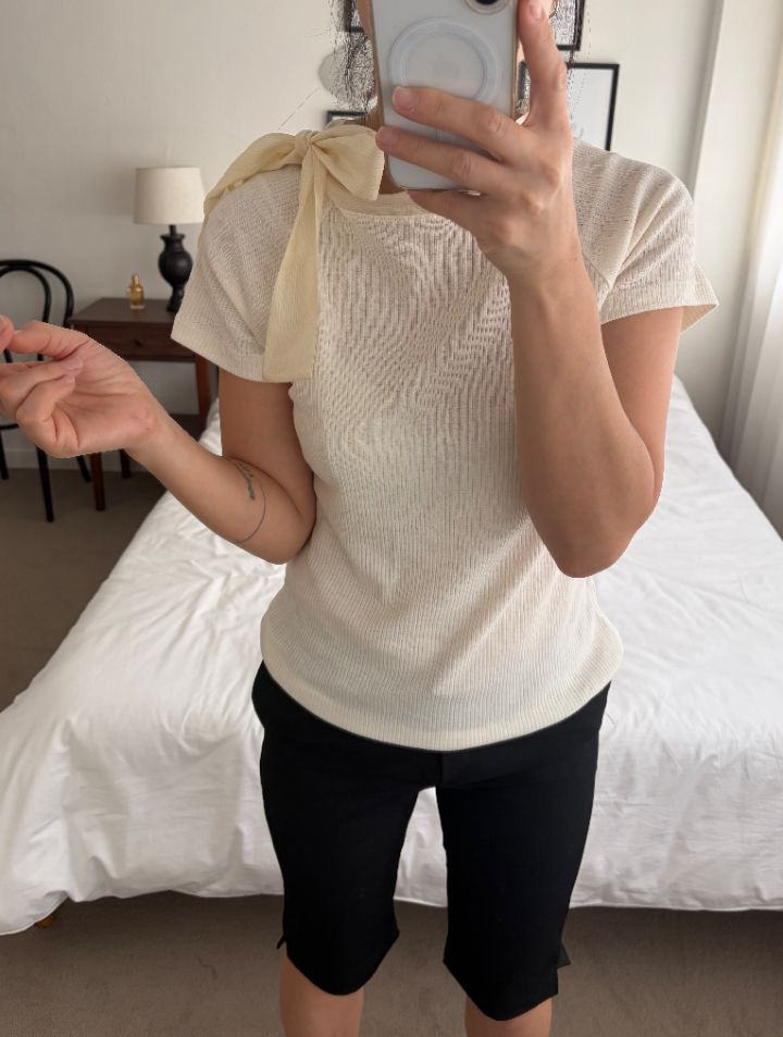 HEY/TO SEWING韓國東大門直郵女士新款時尚T恤圍巾條紋BY HEY/TO SEWINGT恤圖色3