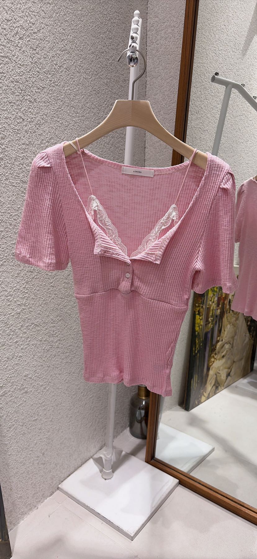 N BROWN韓國直郵實拍女裝新品職業休閑26春夏推薦熱賣T恤N BROWNT恤圖色4