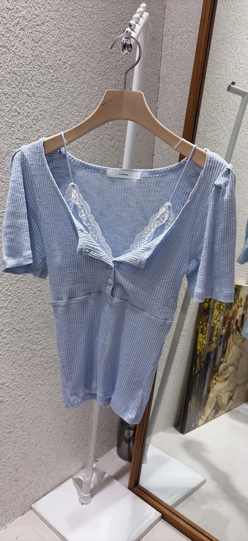 N BROWN韓國直郵實拍女裝新品職業休閑26春夏推薦熱賣T恤N BROWNT恤圖色5