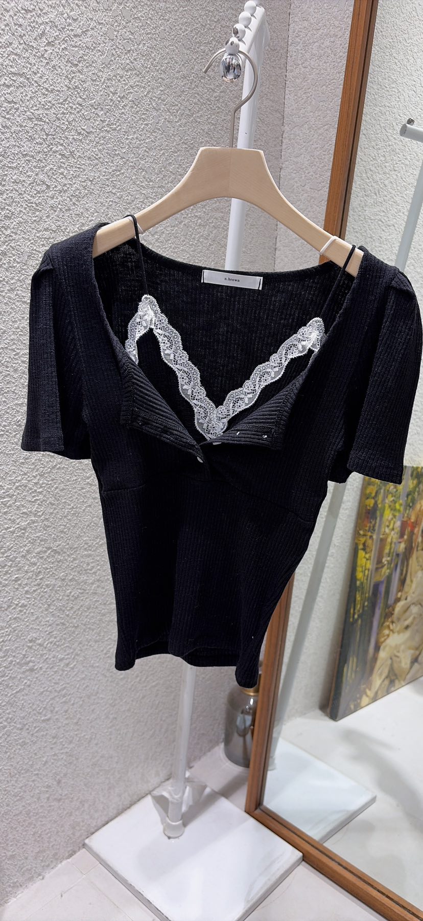 N BROWN韓國直郵實拍女裝新品職業休閑26春夏推薦熱賣T恤N BROWNT恤圖色6