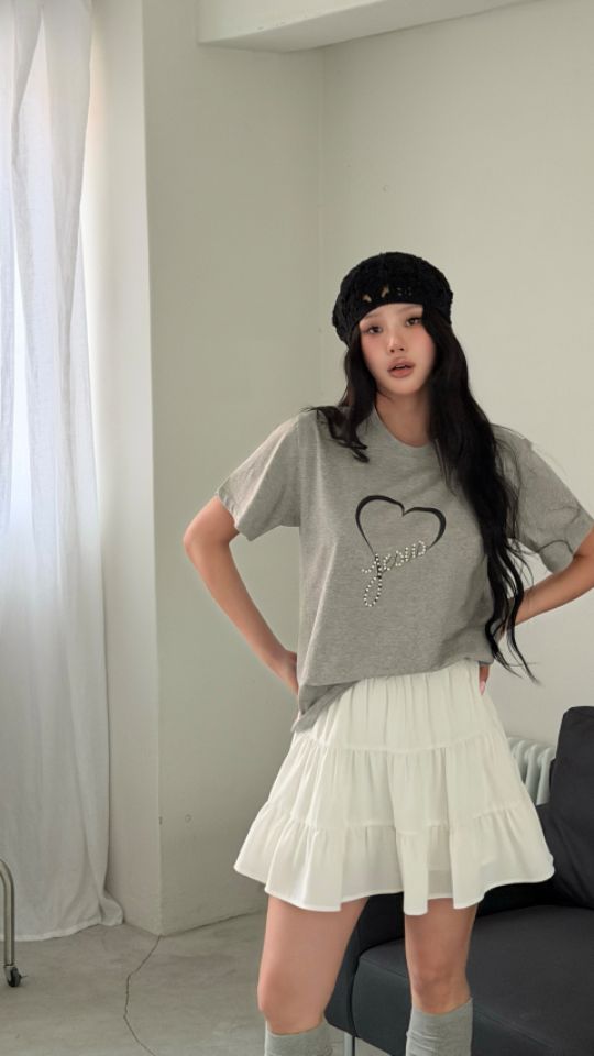 HEY/TO SEWING韓國直郵實拍女士新款時尚職業人氣休閑T恤BY HEY/TO SEWINGT恤