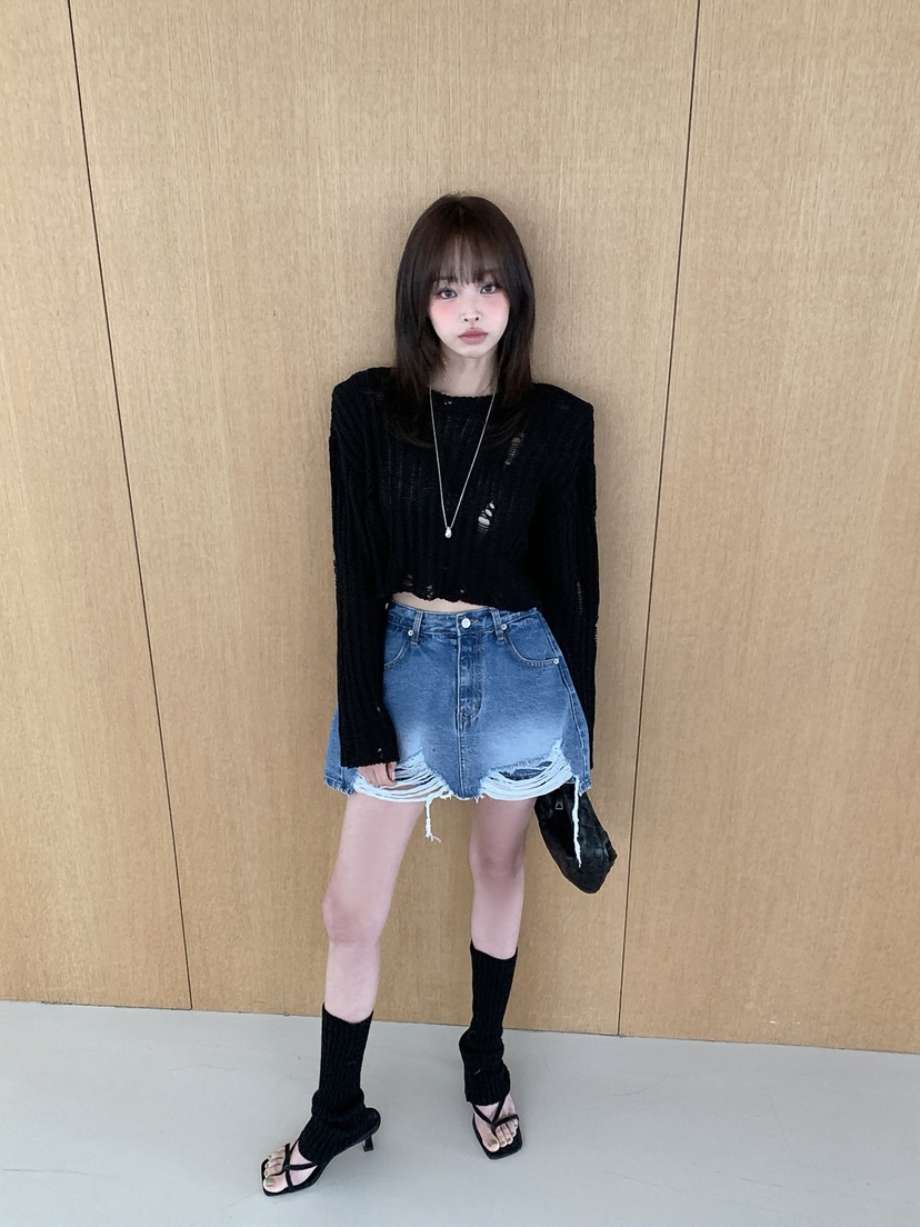 VERANDA韓國直郵實拍女士新款26春夏休閑人氣熱賣針織衫復古VERANDA針織衫