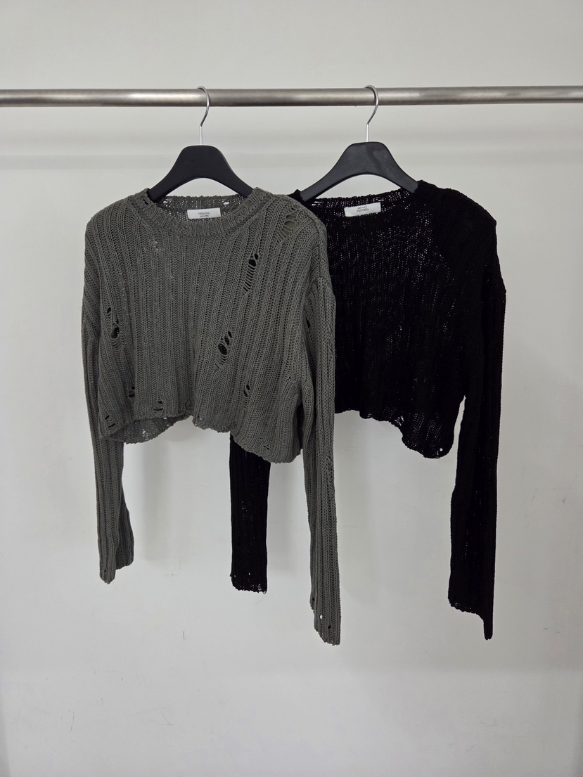 VERANDA韓國直郵實拍女士新款26春夏休閑人氣熱賣針織衫復古VERANDA針織衫