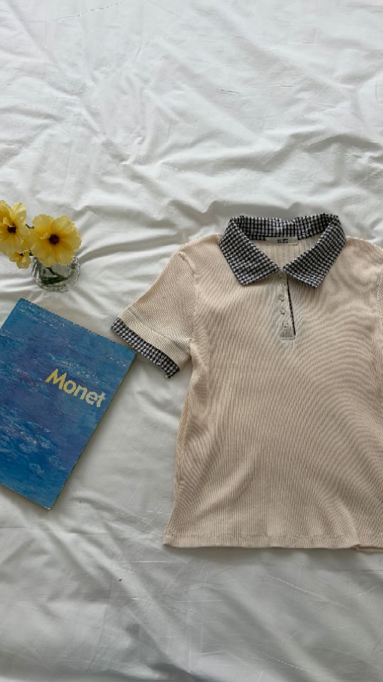 HEY/TO SEWING韓國直郵實拍女士新款26春夏時尚T恤羅紋BY HEY/TO SEWINGT恤