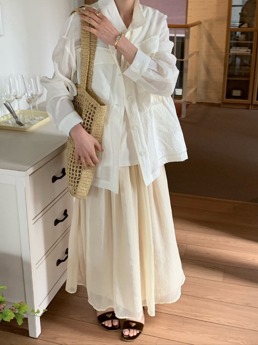 COBALT BLUE韓國東大門代購女士新款休閑推薦職業26春夏長裙COBALT BLUE長裙圖色2