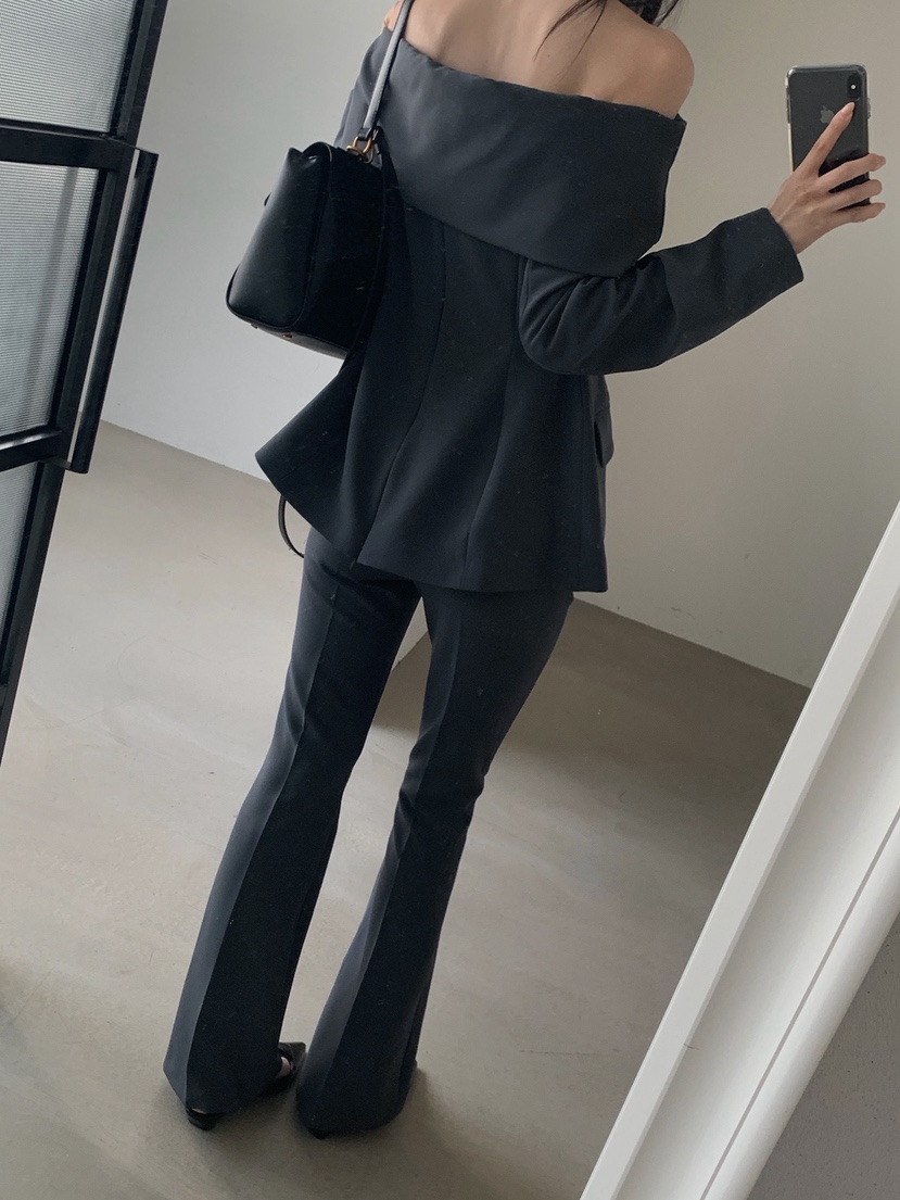 VERANDA韓國直郵實拍女士新款26春夏人氣休閑職業休閑褲露肩VERANDA休閑褲