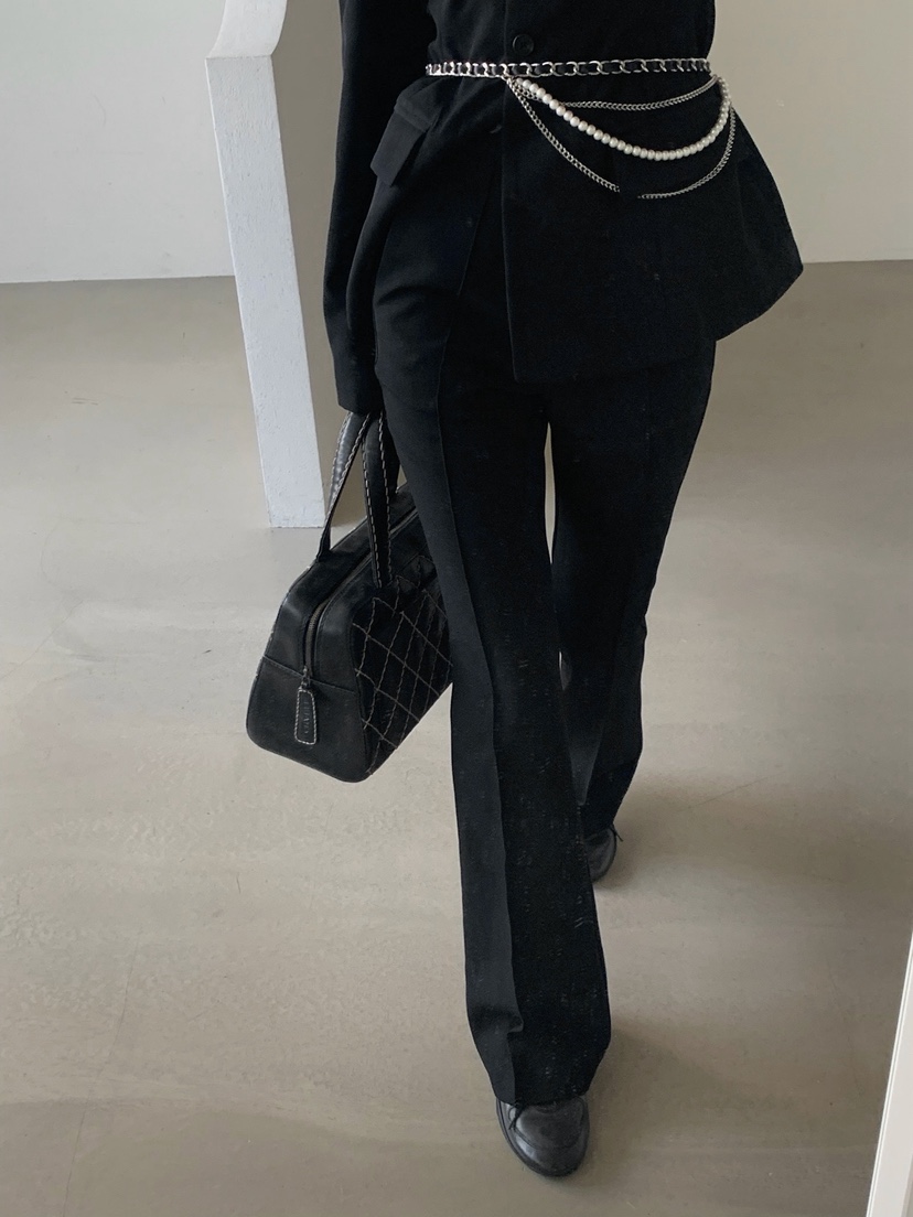 VERANDA韓國直郵實拍女士新款26春夏人氣休閑職業休閑褲露肩VERANDA休閑褲