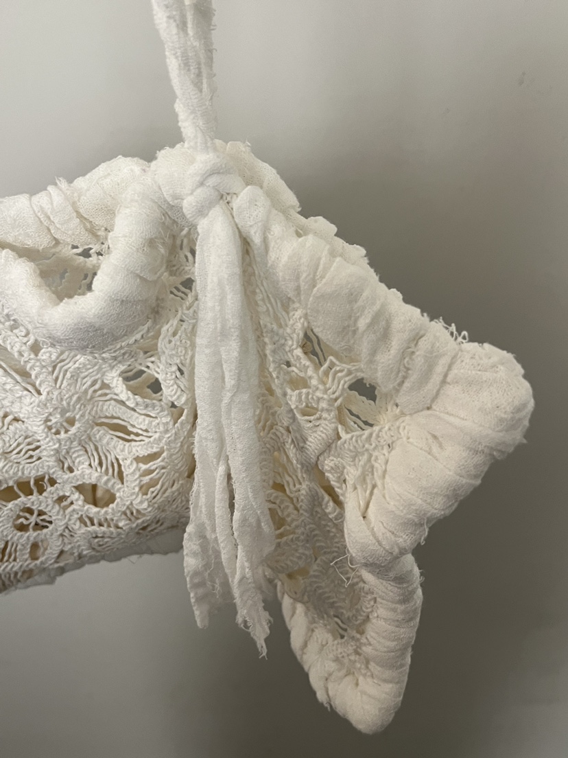 LONDON FLAT韓國直郵女士新款熱賣人氣單肩斜跨包鉤針編織LONDON FLAT單肩/斜跨包