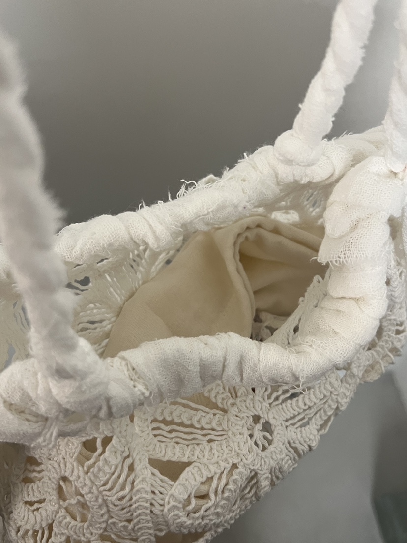 LONDON FLAT韓國直郵女士新款熱賣人氣單肩斜跨包鉤針編織LONDON FLAT單肩/斜跨包