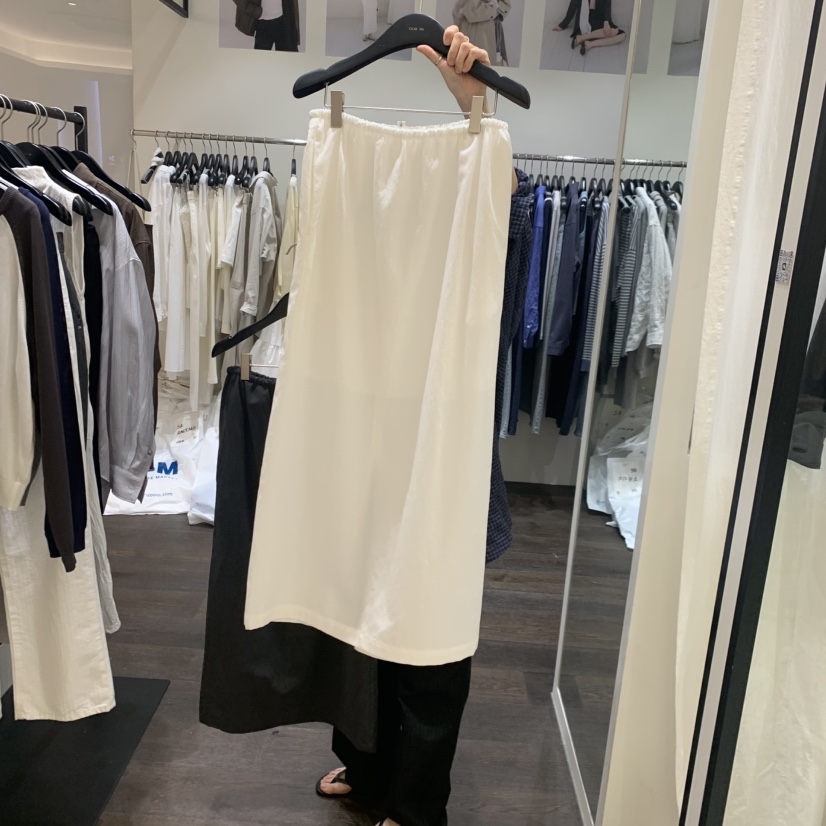 OURIN/THIS IS韓國代購女裝新品人氣時尚半身裙中短裙亞麻OURIN/THIS IS半身裙/中短裙圖色2