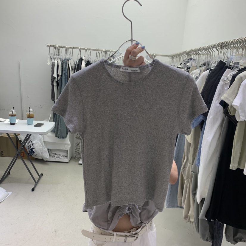 PADO韓國直郵女士新款人氣推薦職業休閑時尚熱賣26春夏T恤PADOT恤圖色2