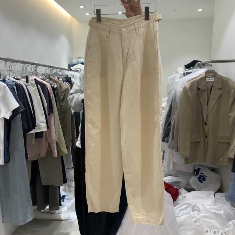 THE REST韓國直郵實拍女裝新品推薦休閑時尚休閑褲亞麻布THE REST/UNNOEUD休閑褲圖色1