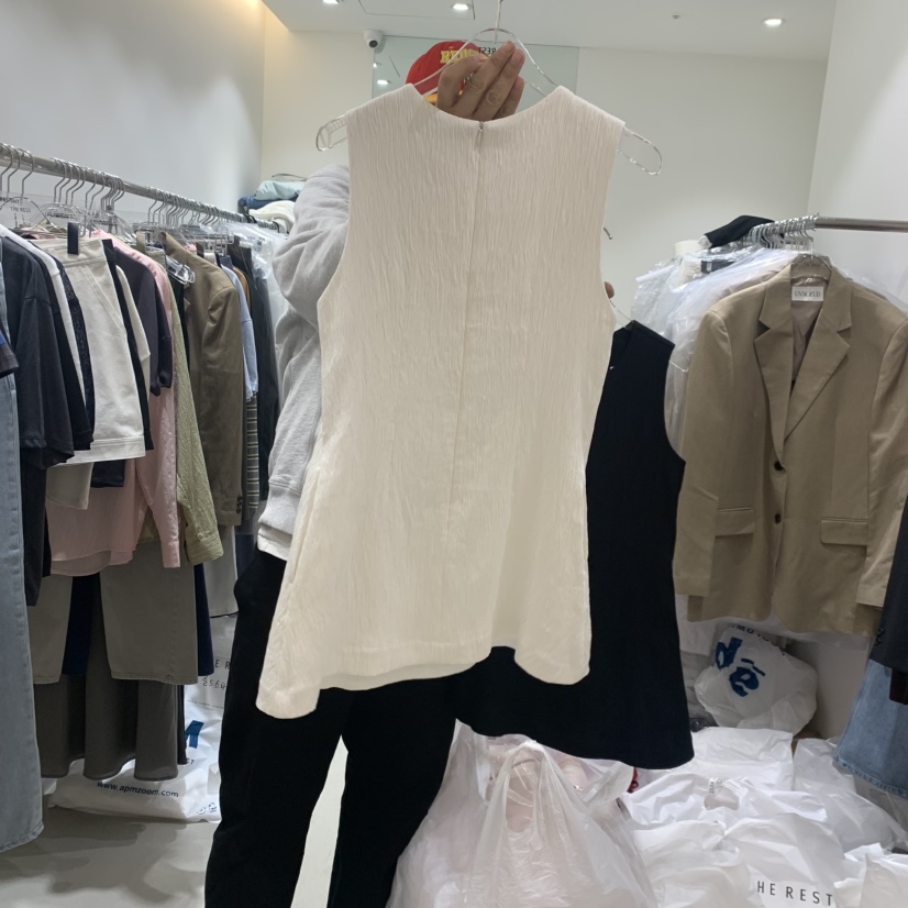 THE REST韓國直郵實拍女士新款休閑26春夏人氣連衣裙褶皺THE REST/UNNOEUD連衣裙