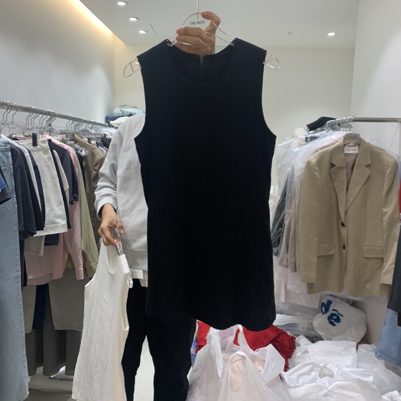 THE REST韓國直郵實拍女士新款休閑26春夏人氣連衣裙褶皺THE REST/UNNOEUD連衣裙圖色2