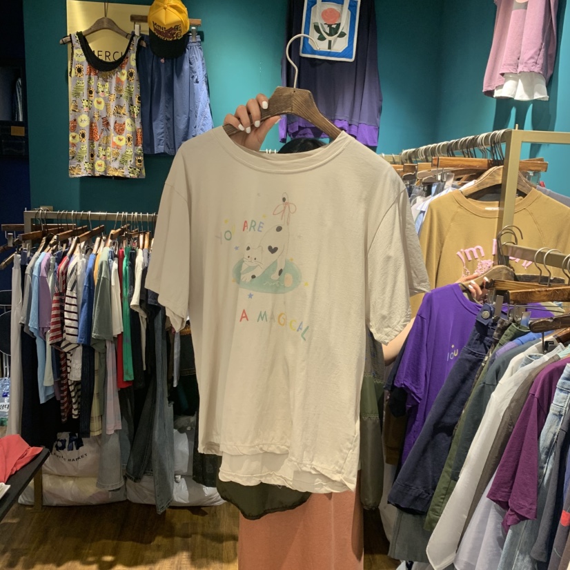 MERCI LINDA韓國代購女士新款休閑時尚推薦職業26春夏T恤MERCI LINDAT恤圖色1