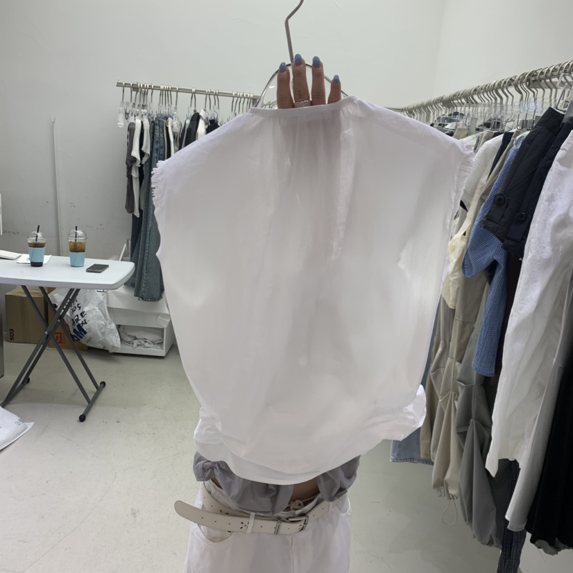 PADO韓國直郵實拍女裝新品人氣時尚職業26春夏襯衫蕾絲衫褶皺PADO襯衫/蕾絲衫