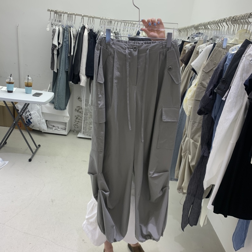 PADO韓國東大門直郵女裝新品26春夏熱賣休閑休閑褲口袋棉質PADO休閑褲圖色1