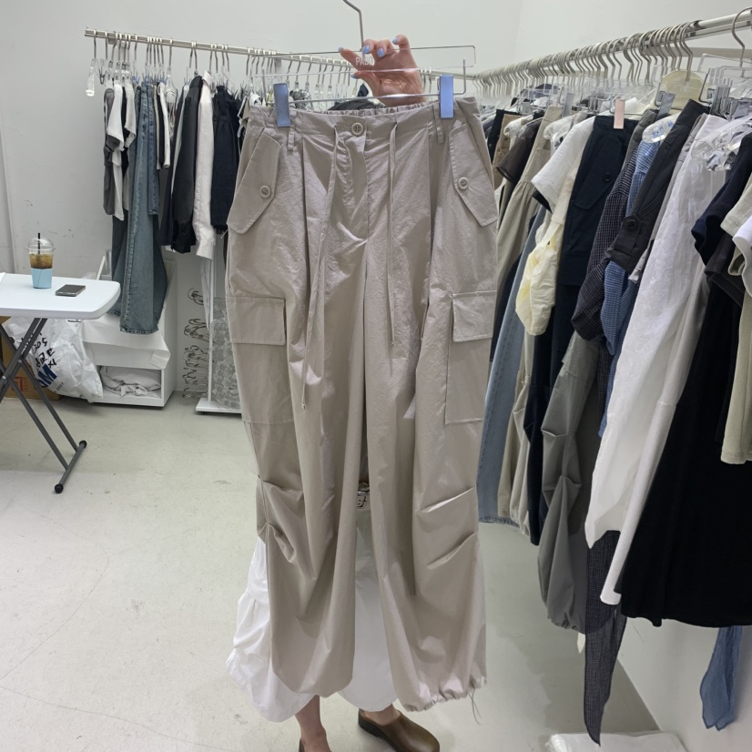 PADO韓國東大門直郵女裝新品26春夏熱賣休閑休閑褲口袋棉質PADO休閑褲圖色2