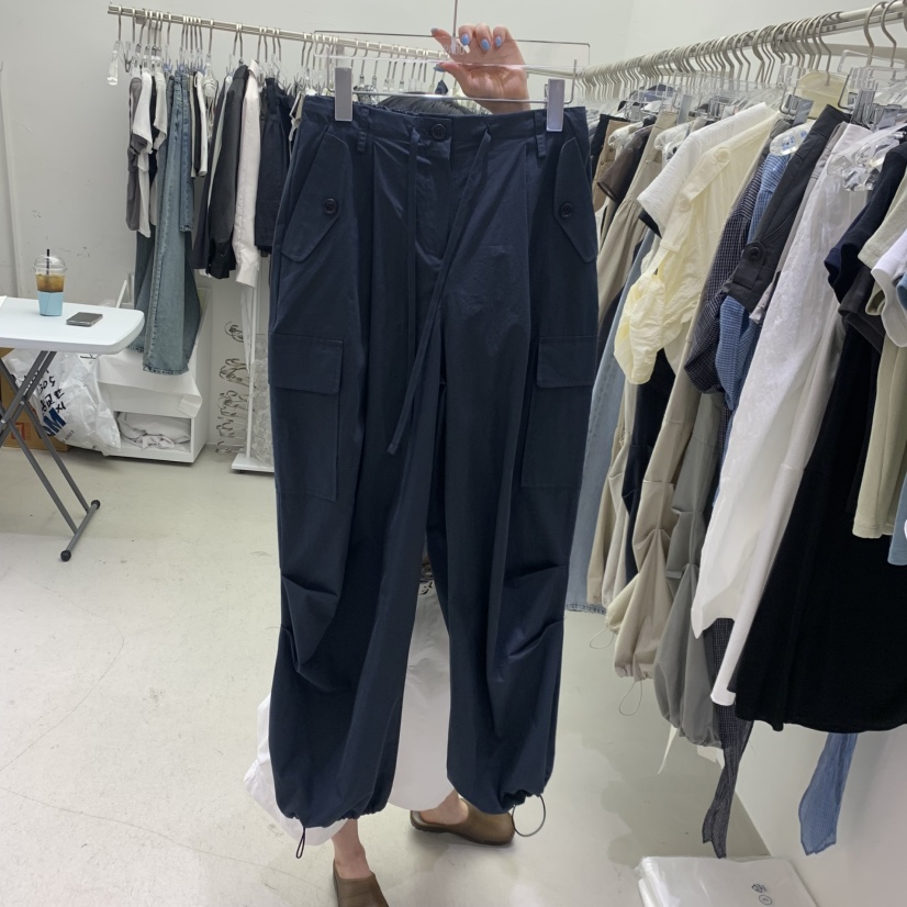 PADO韓國東大門直郵女裝新品26春夏熱賣休閑休閑褲口袋棉質PADO休閑褲圖色3