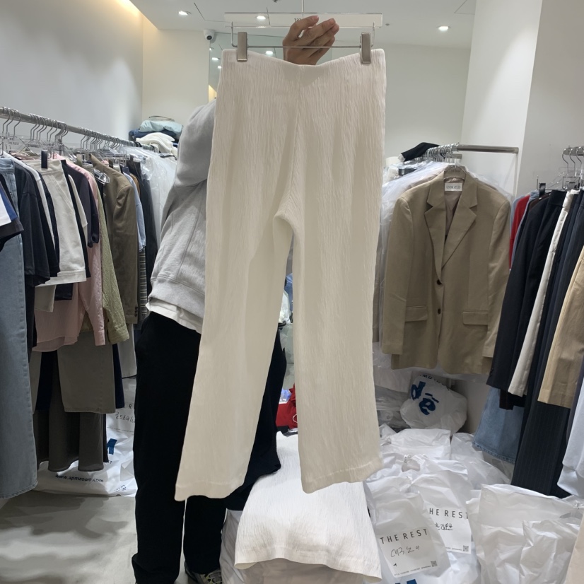 THE REST韓國代購女裝新款時尚推薦休閑職業26春夏休閑褲褶皺THE REST/UNNOEUD休閑褲