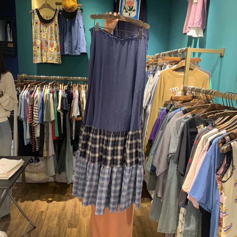 MERCI LINDA韓國直郵女裝新款推薦人氣半身裙中短裙格子MERCI LINDA半身裙/中短裙