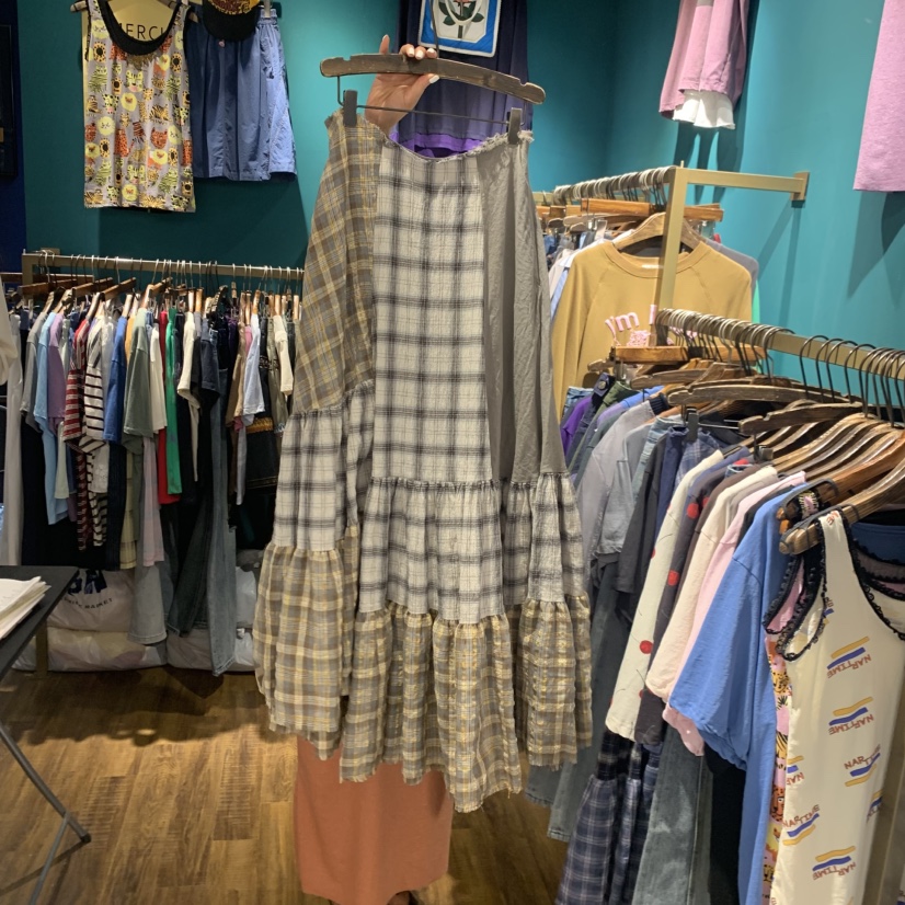 MERCI LINDA韓國直郵女裝新款推薦人氣半身裙中短裙格子MERCI LINDA半身裙/中短裙圖色1