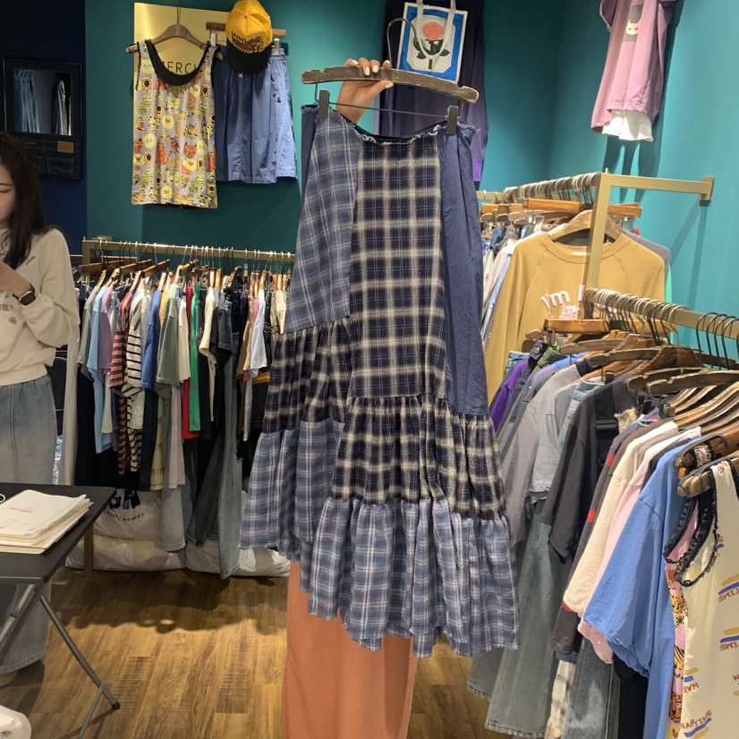 MERCI LINDA韓國直郵女裝新款推薦人氣半身裙中短裙格子MERCI LINDA半身裙/中短裙圖色2