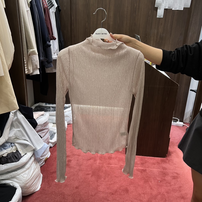 PEANUT BUTTER韓國東大門直郵女士新款熱賣職業長袖T恤條紋PEANUT BUTTER長袖T恤圖色1