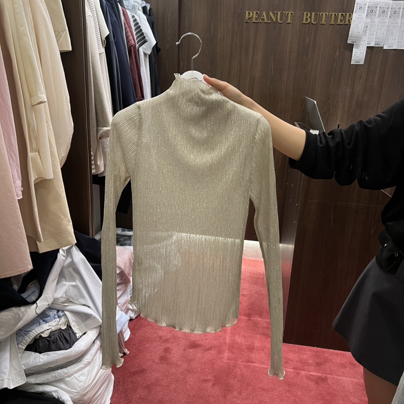 PEANUT BUTTER韓國東大門直郵女士新款熱賣職業長袖T恤條紋PEANUT BUTTER長袖T恤圖色2