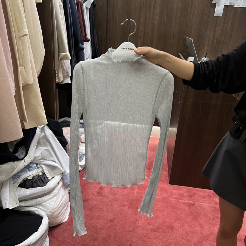 PEANUT BUTTER韓國東大門直郵女士新款熱賣職業長袖T恤條紋PEANUT BUTTER長袖T恤圖色3