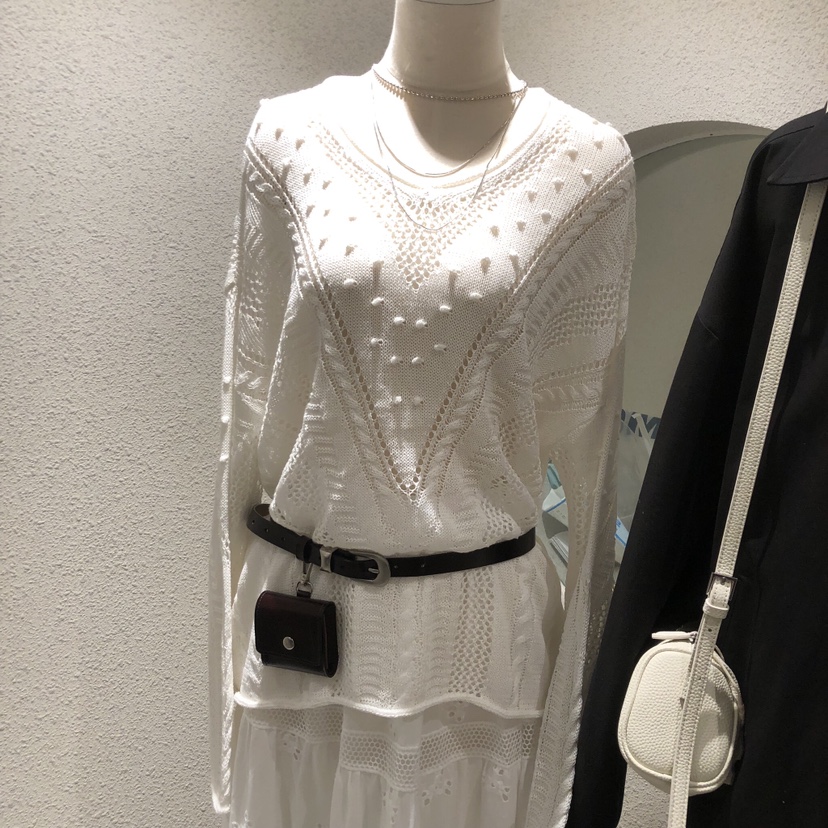 SSEMIENNE韓國東大門代購女裝新品熱賣26春夏針織衫不含腰帶SSENIQUE/SSEMIENNE針織衫圖色1