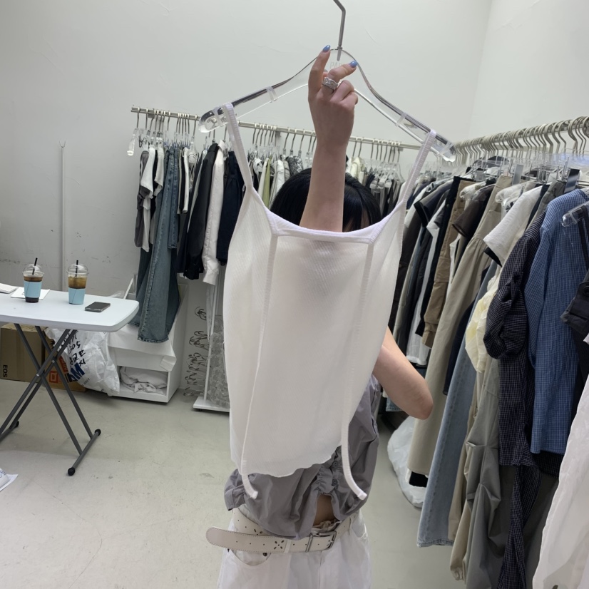 PADO韓國直郵實拍女士新品職業休閑推薦人氣吊帶背心羅紋PADO吊帶/背心圖色4