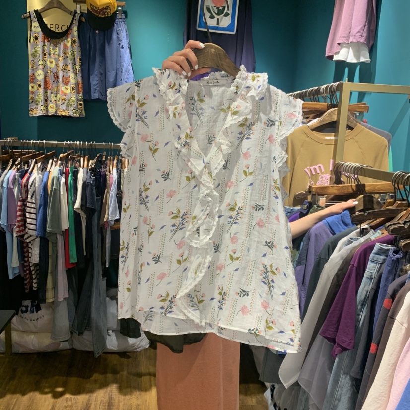 MERCI LINDA韓國代購女士新款推薦休閑26春夏襯衫蕾絲衫MERCI LINDA襯衫/蕾絲衫圖色1